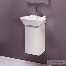   Laufen Base 27,7x29,6x52 cm-es 1 ajtós alsószekrény eloxált alumínium fogantyúval H815301 mosdóhoz,jobbos,fényes fehér H4030121102611