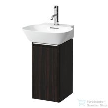   Laufen Base 27,7x29,6x52 cm-es 1 ajtós alsószekrény eloxált alumínium fogantyúval,H815301 mosdóhoz,jobbos,sötétbarna szil H4030121102631