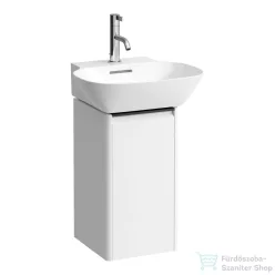   Laufen Base 27,7x29,6x52 cm-es 1 ajtós alsószekrény fekete fogantyúval H815301 mosdóhoz,balos,matt fehér H4030131102601
