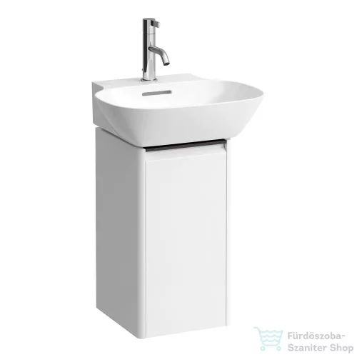 Laufen Base 27,7x29,6x52 cm-es 1 ajtós alsószekrény fekete fogantyúval H815301 mosdóhoz,balos,matt fehér H4030131102601
