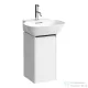 Laufen Base 27,7x29,6x52 cm-es 1 ajtós alsószekrény fekete fogantyúval H815301 mosdóhoz,balos,fényes fehér H4030131102611