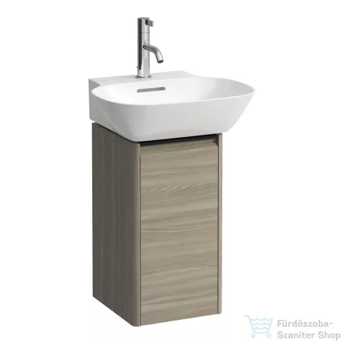 Laufen Base 27,7x29,6x52 cm-es 1 ajtós alsószekrény fekete fogantyúval,H815301 mosdóhoz,balos,világos szil H4030131102621