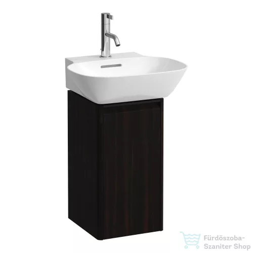 Laufen Base 27,7x29,6x52 cm-es 1 ajtós alsószekrény fekete fogantyúval,H815301 mosdóhoz,balos,sötétbarna szil H4030131102631
