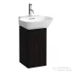 Laufen Base 27,7x29,6x52 cm-es 1 ajtós alsószekrény fekete fogantyúval,H815301 mosdóhoz,balos,sötétbarna szil H4030131102631