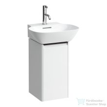   Laufen Base 27,7x29,6x52 cm-es 1 ajtós alsószekrény fekete fogantyúval H815301 mosdóhoz,jobbos,fényes fehér H4030141102611