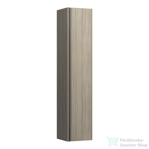 Laufen Base 165x35x33,5 cm-es 1 ajtós szekrény fekete fogantyúval,jobbos,Világos szil H4030341102621
