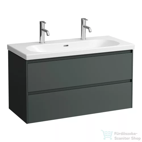 Laufen Lani 98,5 cm-es 2 fiókos alsószekrény H810089 mosdóhoz,Traffic Grey H4035621122661