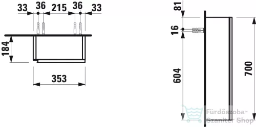 Laufen Lani 70x35,5x18,5 cm-es 1 ajtós jobbos szekrény,matt fehér H4037021122601