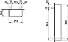 Laufen Lani 90x35,5x18,5 cm-es 1 ajtós balos szekrény,fényes fehér H4037111122611