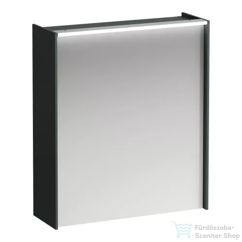 Laufen LANI tükrös szekrény, 60 cm, 1 ajtóval, ajtózsanér bal oldalon, Traffic Grey H4037311122661