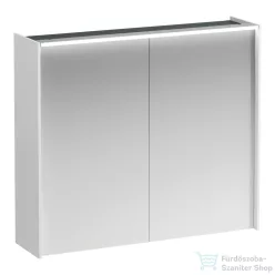   Laufen LANI tükrös szekrény, 80 cm, 2 ajtóval, LED-világítással, matt fehér H4037621122601