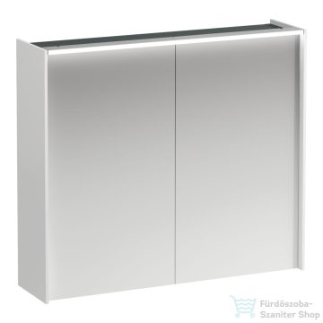   Laufen LANI tükrös szekrény, 80 cm, 2 ajtóval, LED-világítással, matt fehér H4037621122601