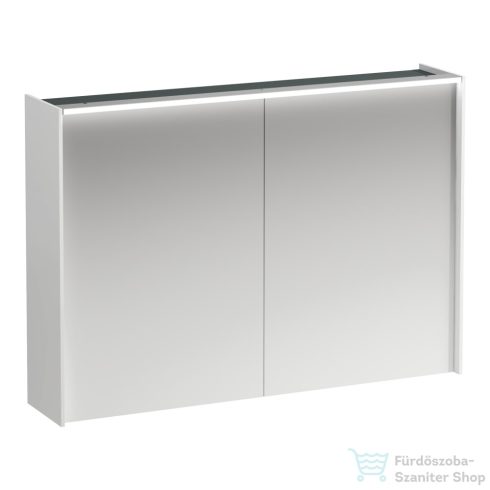 Laufen LANI tükrös szekrény, 100 cm, 2 ajtóval, LED-világítással, fényes fehér H4037921122611
