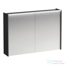   Laufen LANI tükrös szekrény, 100 cm, 2 ajtóval, LED-világítással, Traffic grey H4037921122661