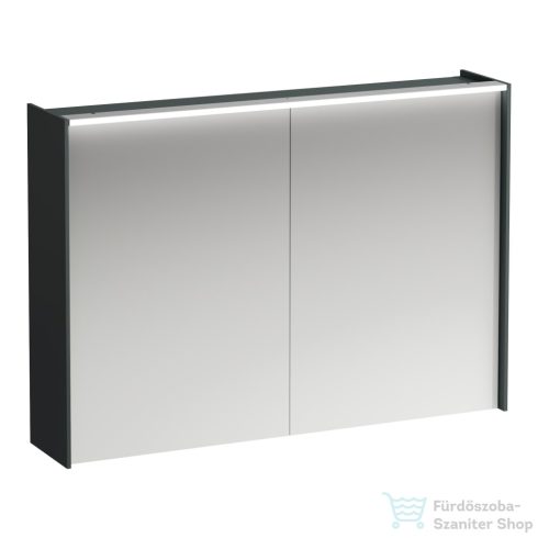 Laufen LANI tükrös szekrény, 100 cm, 2 ajtóval, LED-világítással, Traffic grey H4037921122661