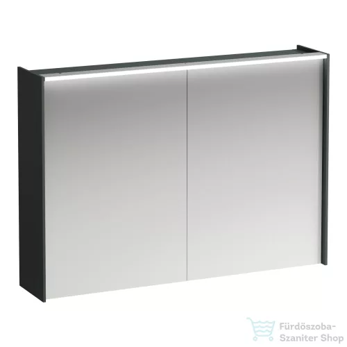 Laufen LANI tükrös szekrény, 100 cm, 2 ajtóval, LED-világítással, Traffic grey H4037921122661