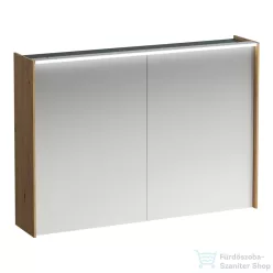   Laufen LANI tükrös szekrény, 100 cm, 2 ajtóval, LED-világítással, Vad tölgy H4037921122671