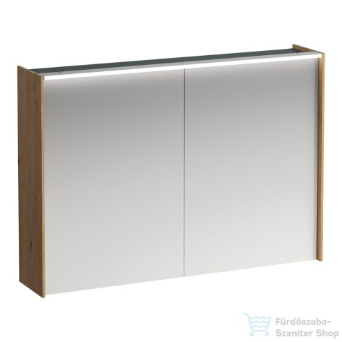 Laufen LANI tükrös szekrény, 100 cm, 2 ajtóval, LED-világítással, Vad tölgy H4037921122671