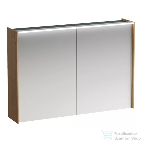 Laufen LANI tükrös szekrény, 100 cm, 2 ajtóval, LED-világítással, Vad tölgy H4037921122671