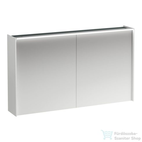 Laufen LANI tükrös szekrény, 120 cm, 2 ajtóval, LED-világítással, fényes fehér H4038221122611