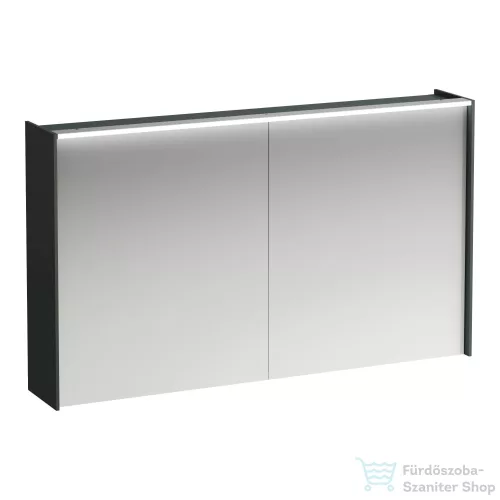 Laufen LANI tükrös szekrény, 120 cm, 2 ajtóval, LED-világítással, Traffic grey H4038221122661