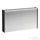 Laufen LANI tükrös szekrény, 120 cm, 2 ajtóval, LED-világítással, Traffic grey H4038221122661