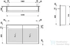 Laufen LANI tükrös szekrény, 120 cm, 2 ajtóval, LED-világítással, Vad tölgy H4038221122671