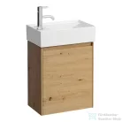 Laufen Lani 43,5 cm-es 1 ajtós alsószekrény H815335 mosdóhoz ajtózsanér bal oldalon, Vad tölgy H4039011122671