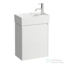   Laufen Lani 43,5 cm-es 1 ajtós alsószekrény H815334 mosdóhoz ajtózsanér jobb oldalon, matt fehér H4039021122601