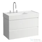 Laufen Lani 90 alsószekrény, 2 fiókkal, H810338 mosdóhoz, fényes fehér H4039521122611