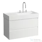 Laufen Lani 90 alsószekrény, 2 fiókkal, H810339 mosdóhoz, fényes fehér H4039621122611