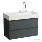 Laufen Lani 90 alsószekrény, 2 fiókkal, H810339 mosdóhoz, Traffic Grey H4039621122661