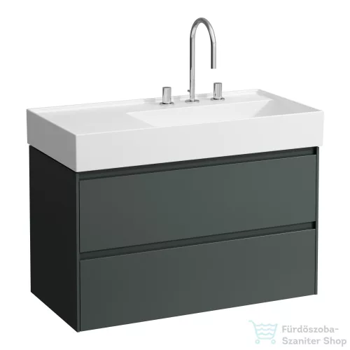 Laufen Lani 90 alsószekrény, 2 fiókkal, H810339 mosdóhoz, Traffic Grey H4039621122661
