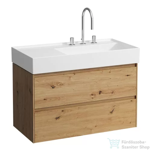 Laufen Lani 90 alsószekrény, 2 fiókkal, H810339 mosdóhoz, Vad tölgy H4039621122671