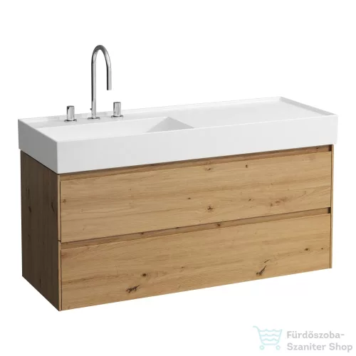 Laufen Lani 120 alsószekrény, 2 fiókkal, H813332 mosdóhoz, Vad tölgy H4039721122671