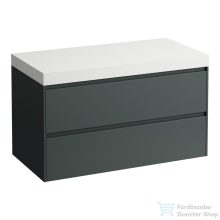   Laufen LANI 100 moduláris alsószekrény, 2 fiókkal, mosdótartó lap 65 mm vastagsággal, kivágás nélkül, Traffic grey H4045601122661