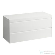   Laufen LANI 120 moduláris alsószekrény, 2 fiókkal, mosdótartó lap 65 mm vastagsággal, kivágás nélkül, fényes fehér H4045701122611