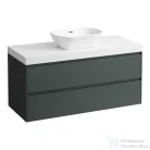 Laufen LANI 120 moduláris alsószekrény, 2 fiókkal, mosdótartó lap 65 mm vastagsággal, kivágással középen, Traffic Grey H4045711122661