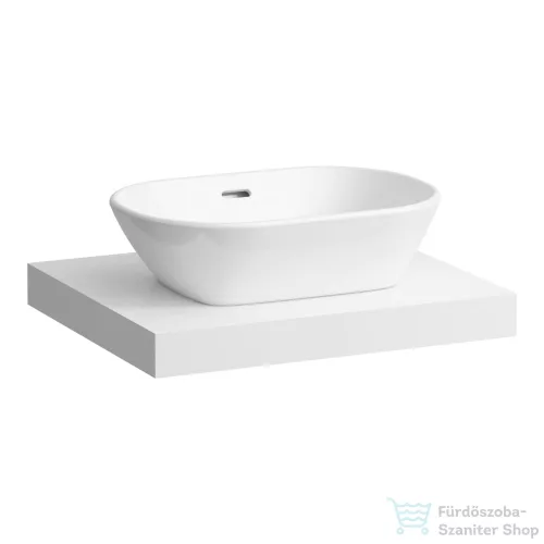 Laufen LANI 58,5 cm-es mosdópult konzollal, középső kivágással, mosdó nélkül, matt fehér H4046411122601