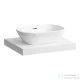 Laufen LANI 58,5 cm-es mosdópult konzollal, középső kivágással, mosdó nélkül, matt fehér H4046411122601