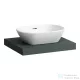 Laufen LANI 58,5 cm-es mosdópult konzollal, középső kivágással, mosdó nélkül, traffic grey H4046411122661