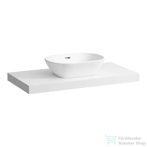 Laufen LANI 98,5 cm-es mosdópult konzollal, középső kivágással, mosdó nélkül, matt fehér H4046611122601