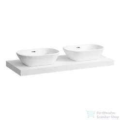   Laufen LANI 118,3 cm-es mosdópult konzollal, két kivágással, mosdó nélkül, matt fehér H4046741122601
