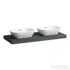 Laufen LANI 118,3 cm-es mosdópult konzollal, két kivágással, mosdó nélkül, traffic grey H4046741122661