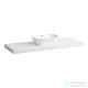 Laufen LANI 136,9 cm-es mosdópult konzollal, középső kivágással, mosdó nélkül, matt fehér H4046811122601