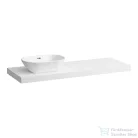 Laufen LANI 136,9 cm-es mosdópult konzollal, bal oldali kivágással, mosdó nélkül, matt fehér H4046821122601