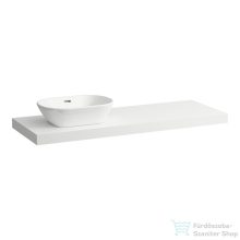   Laufen LANI 136,9 cm-es mosdópult konzollal, bal oldali kivágással, mosdó nélkül, matt fehér H4046821122601