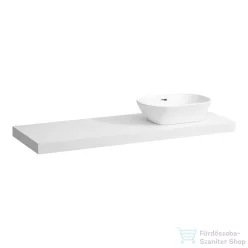   Laufen LANI 136,9 cm-es mosdópult konzollal, jobb oldali kivágással, mosdó nélkül, matt fehér H4046831122601
