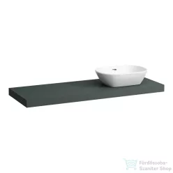   Laufen LANI 136,9 cm-es mosdópult konzollal, jobb oldali kivágással, mosdó nélkül, traffic grey H4046831122661