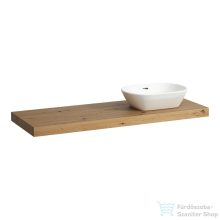   Laufen LANI 136,9 cm-es mosdópult konzollal, jobb oldali kivágással, mosdó nélkül, vad tölgy H4046831122671